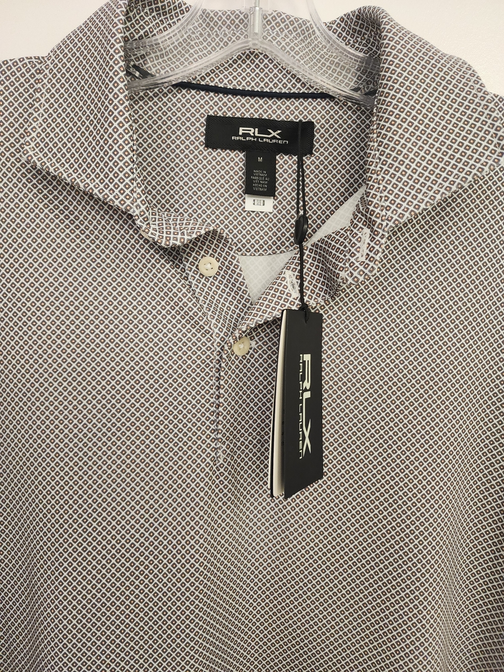 RLX Ralph Lauren Gray Micro-Pattern Polo - Picture 2 of 3